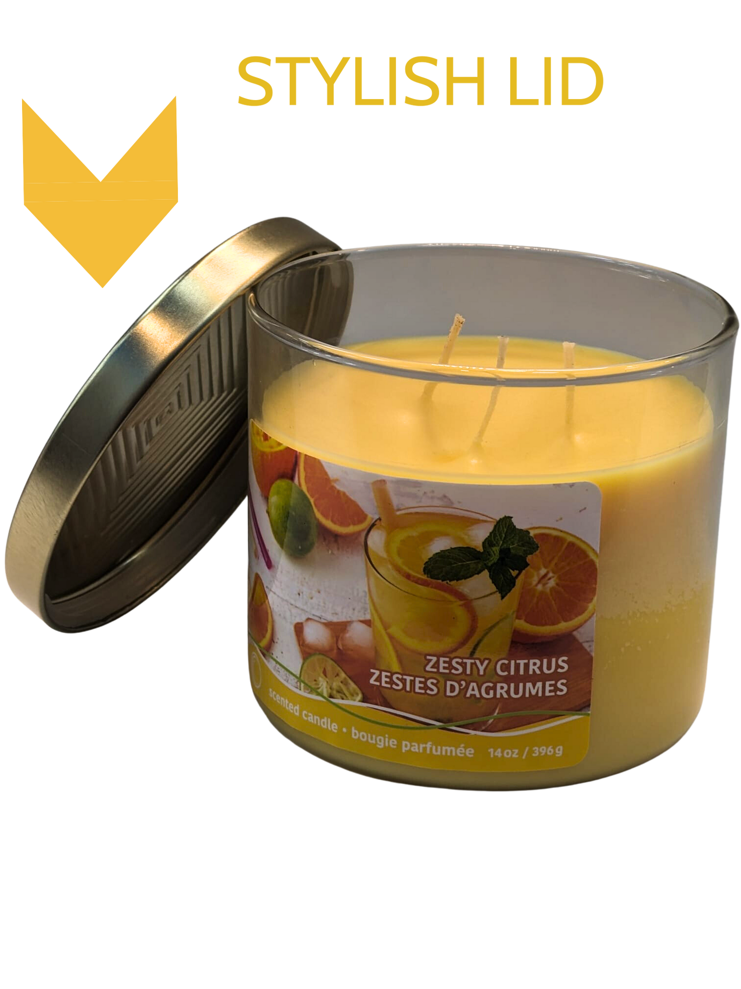 14 Oz Zesty Citrus 3-wick Scented Candle - Nile Palace Treasures 14-oz-zesty-citrus-3-wick-scented-candle, aroma therapy, home fragrance, Scented candles