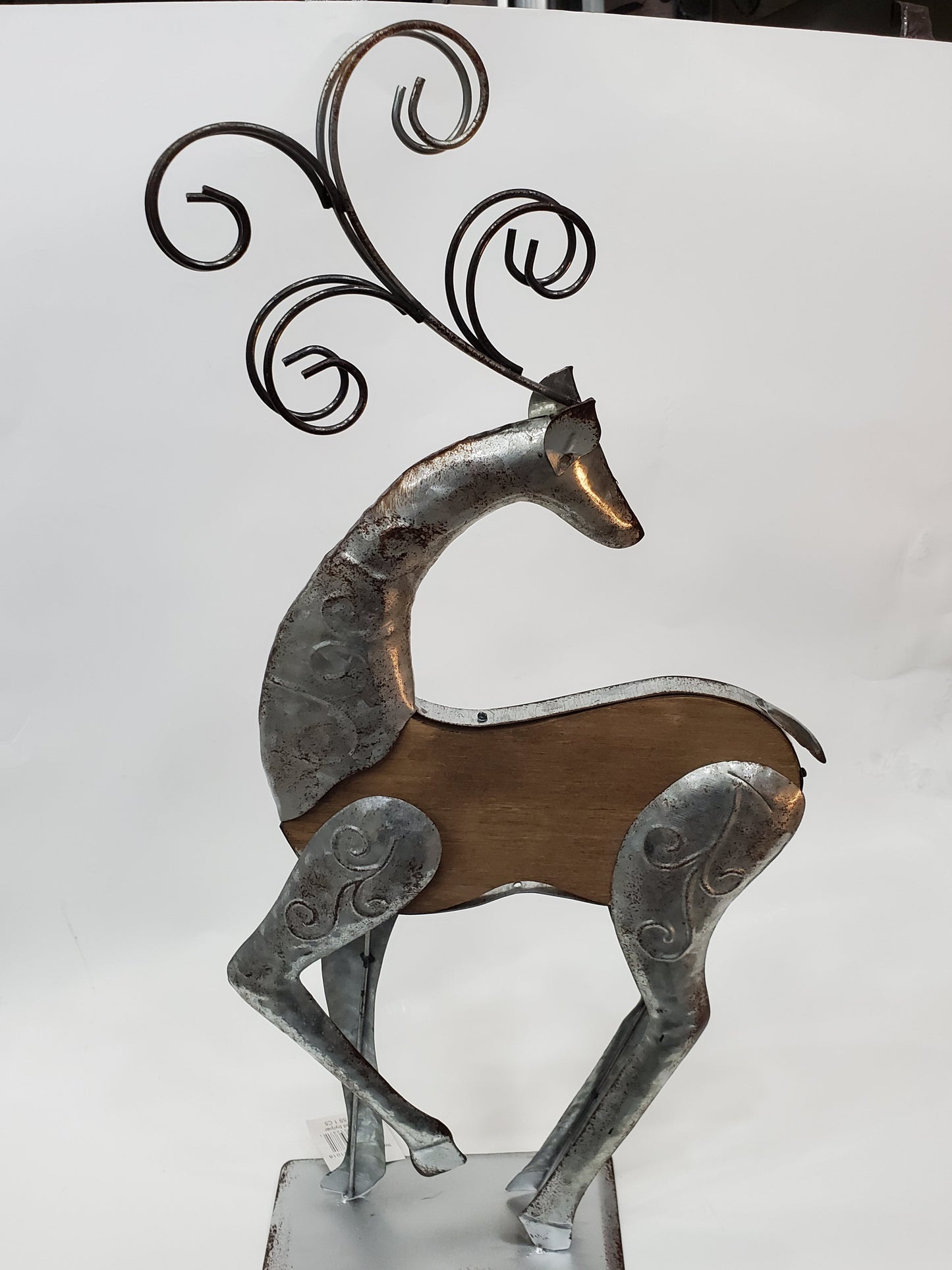 Wood and Metal Reindeer Stand - Nile Palace Treasures wood-and-metal-reindeer-stand,