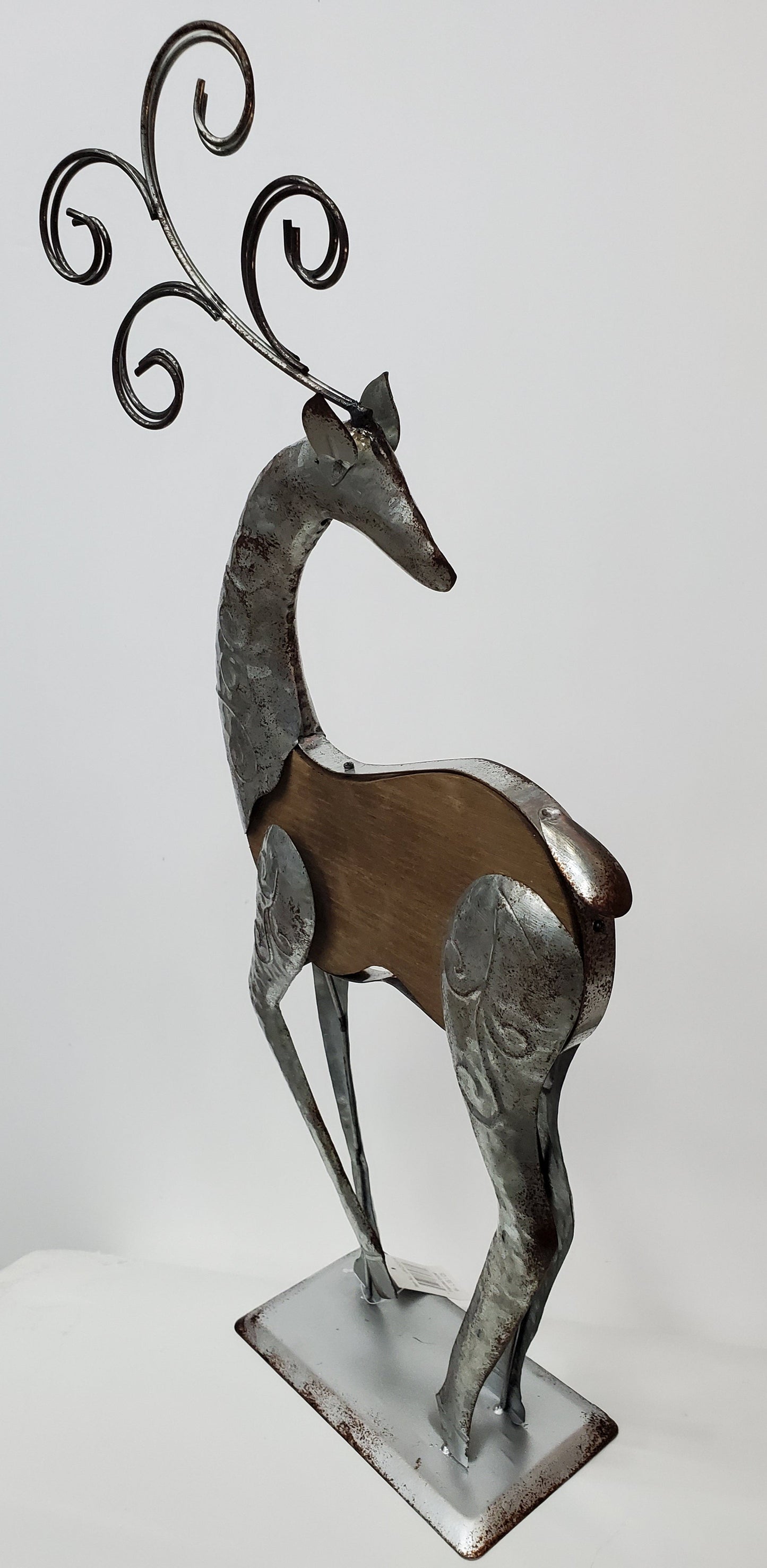 Wood and Metal Reindeer Stand - Nile Palace Treasures wood-and-metal-reindeer-stand,