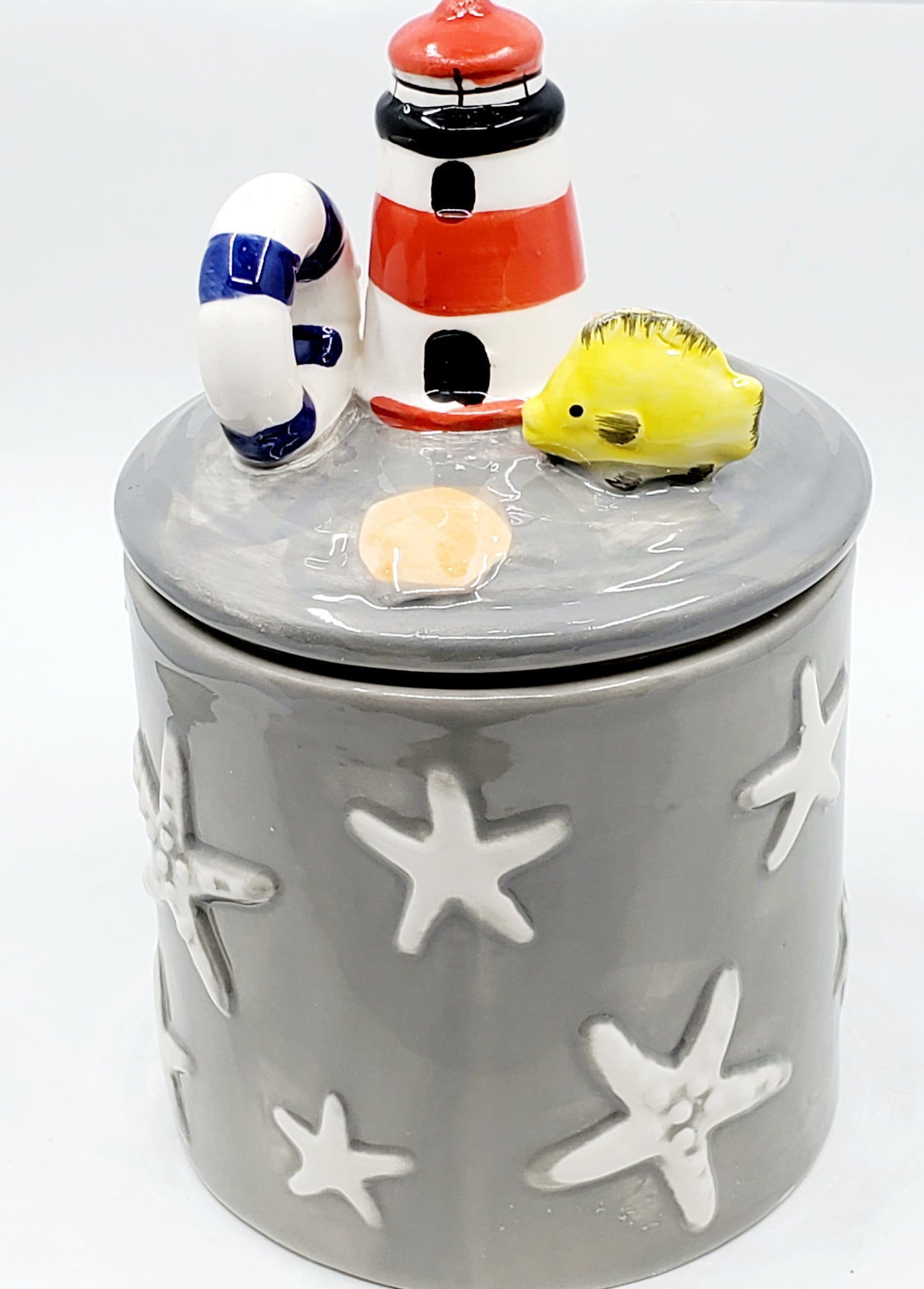 Ceramic Canister, Nautical Theme. - Nile Palace Treasures ceramic-canster,