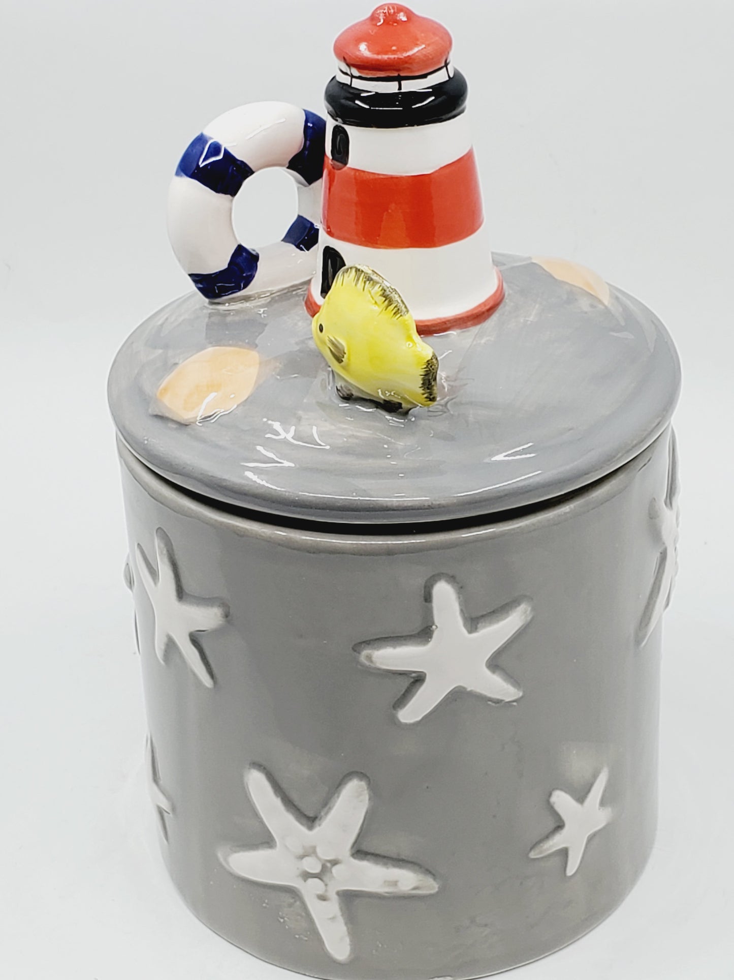 Ceramic Canister, Nautical Theme. - Nile Palace Treasures ceramic-canster,