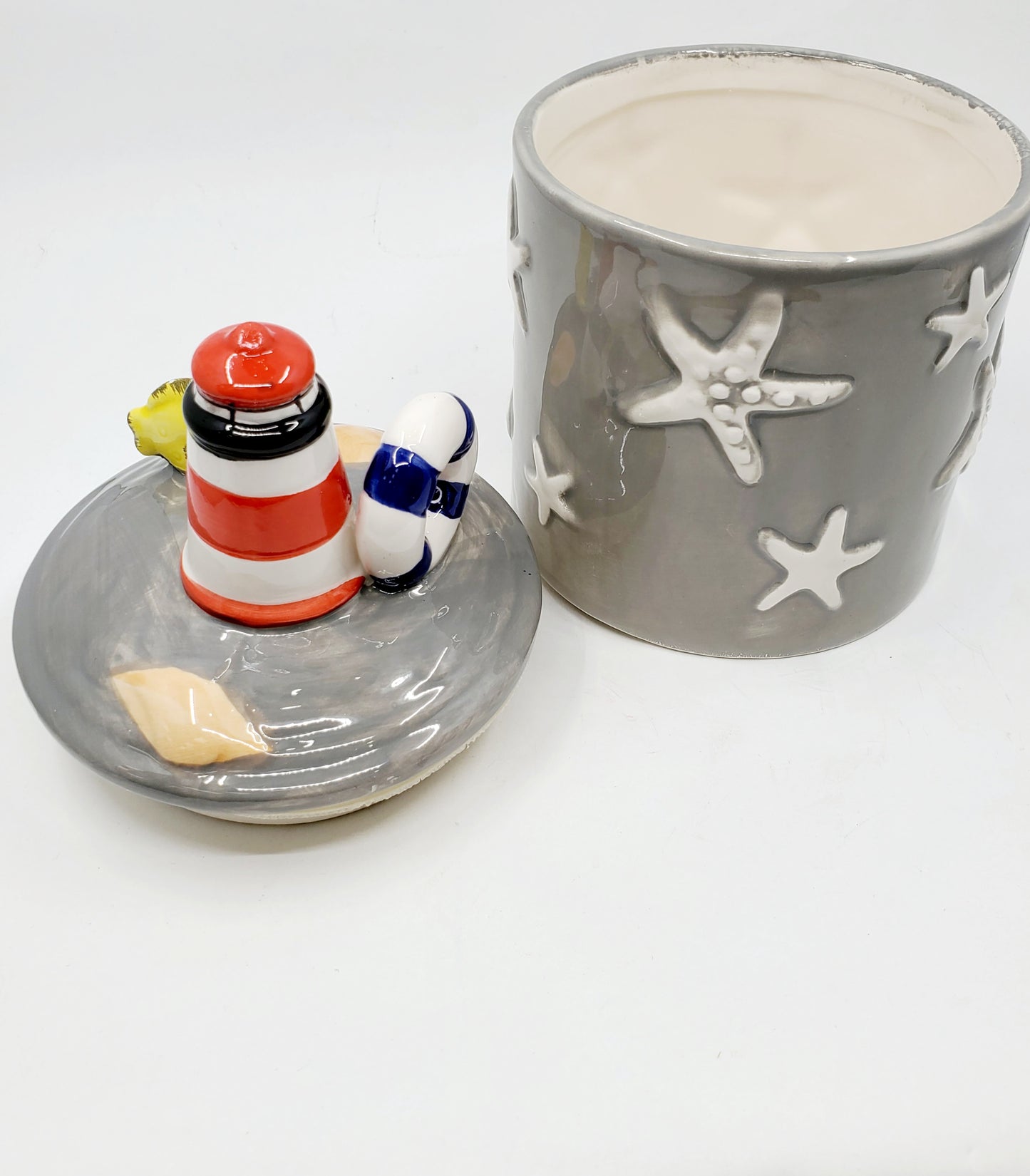 Ceramic Canister, Nautical Theme. - Nile Palace Treasures ceramic-canster,