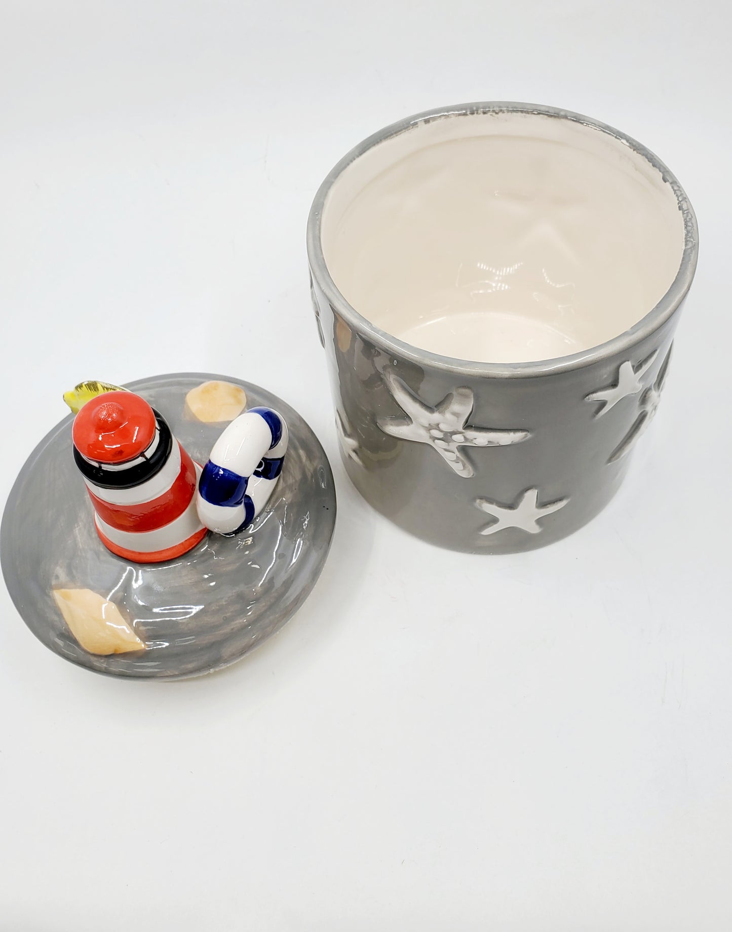 Ceramic Canister, Nautical Theme. - Nile Palace Treasures ceramic-canster,