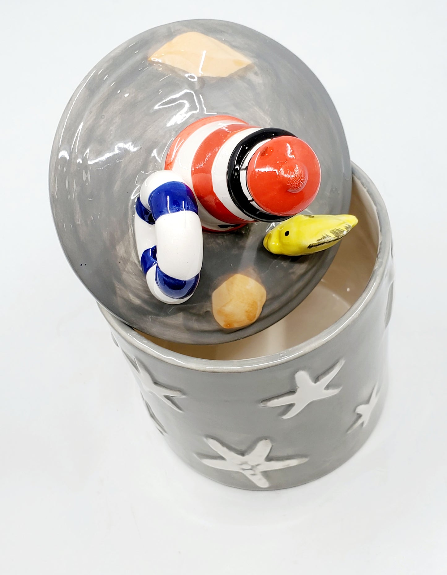Ceramic Canister, Nautical Theme. - Nile Palace Treasures ceramic-canster,