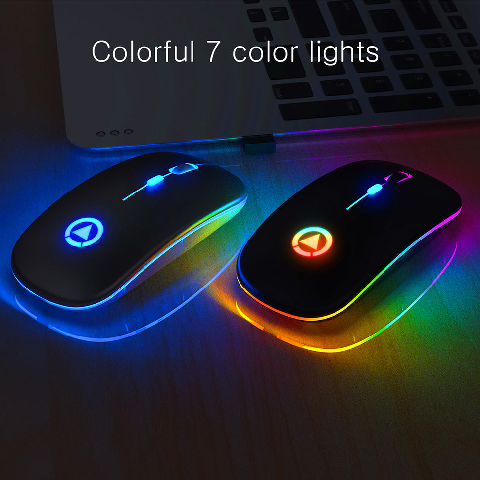 New Ultra-Thin Mini A2 Wireless Mouse - Nile Palace Treasures new-ultra-thin-mini-a2-wireless-mouse-silent-mute-rechargeable-led-colorful-lights-computer-mouse,
