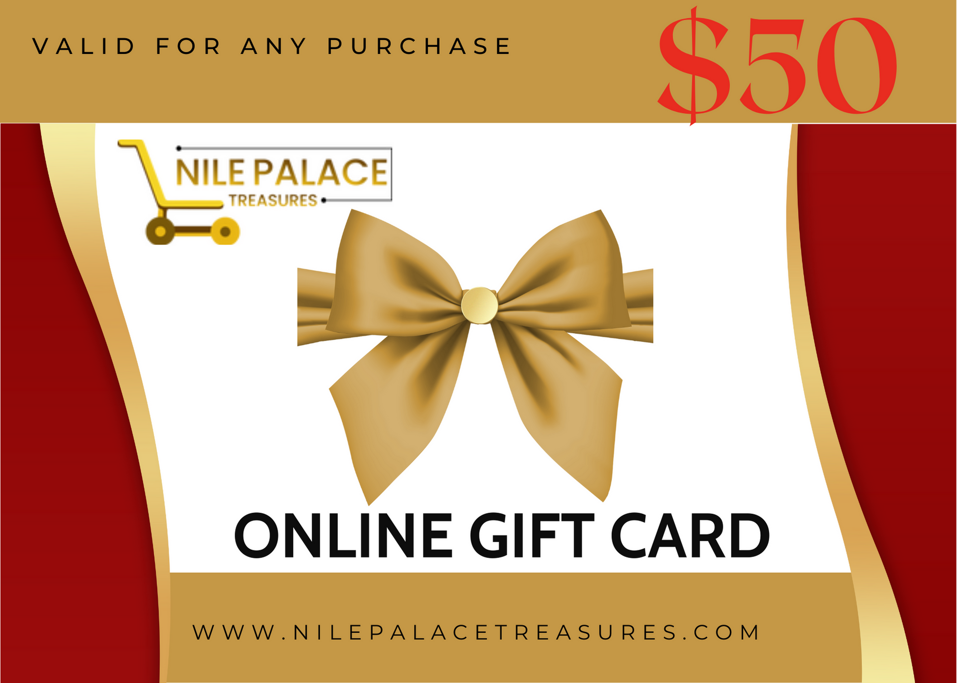 Nile Palace Treasures Gift Card - Nile Palace Treasures nile-palace-gift-card, Gift Cards