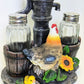 Farm Rooster Guarding Water Pump Salt and Pepper Shaker - Nile Palace Treasures farm-rooster-guaring-water-pumpsalt-and-pepper-shaker, salt and pepper shaker