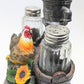 Farm Rooster Guarding Water Pump Salt and Pepper Shaker - Nile Palace Treasures farm-rooster-guaring-water-pumpsalt-and-pepper-shaker, salt and pepper shaker