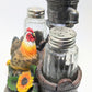 Farm Rooster Guarding Water Pump Salt and Pepper Shaker - Nile Palace Treasures farm-rooster-guaring-water-pumpsalt-and-pepper-shaker, salt and pepper shaker