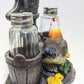 Farm Rooster Guarding Water Pump Salt and Pepper Shaker - Nile Palace Treasures farm-rooster-guaring-water-pumpsalt-and-pepper-shaker, salt and pepper shaker