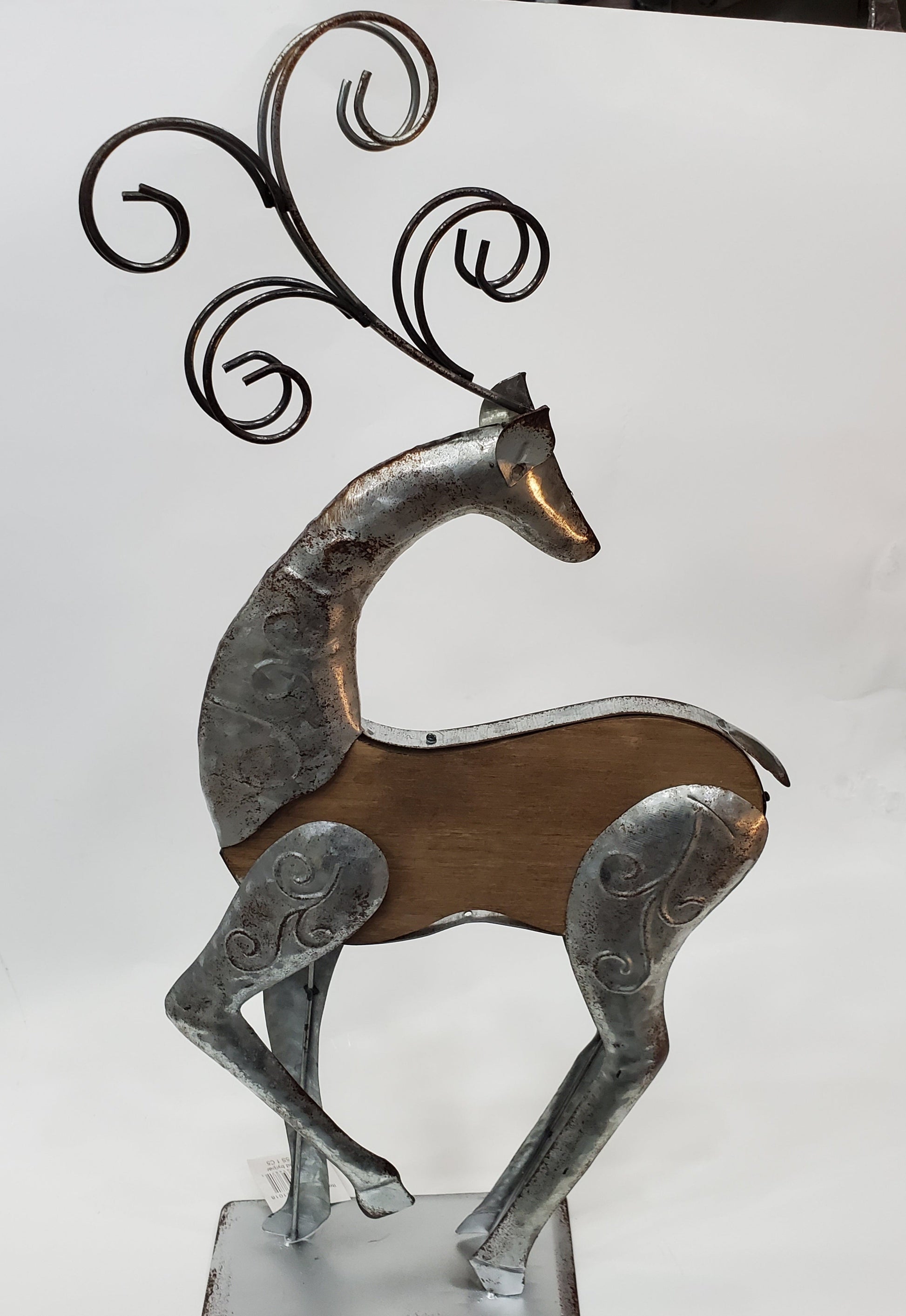 Wood and Metal Reindeer Stand - Nile Palace Treasures wood-and-metal-reindeer-stand, 