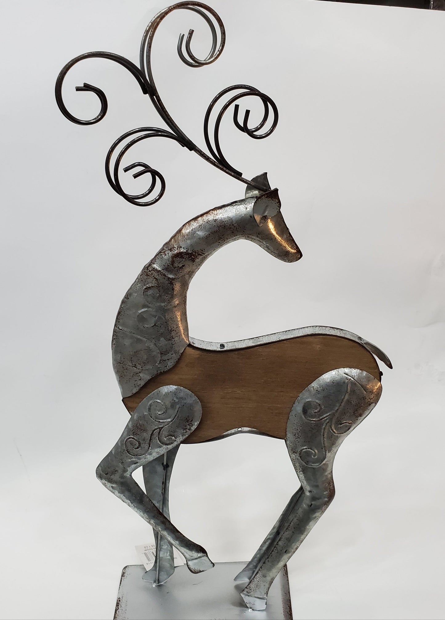 Wood and Metal Reindeer Stand - Nile Palace Treasures wood-and-metal-reindeer-stand, 