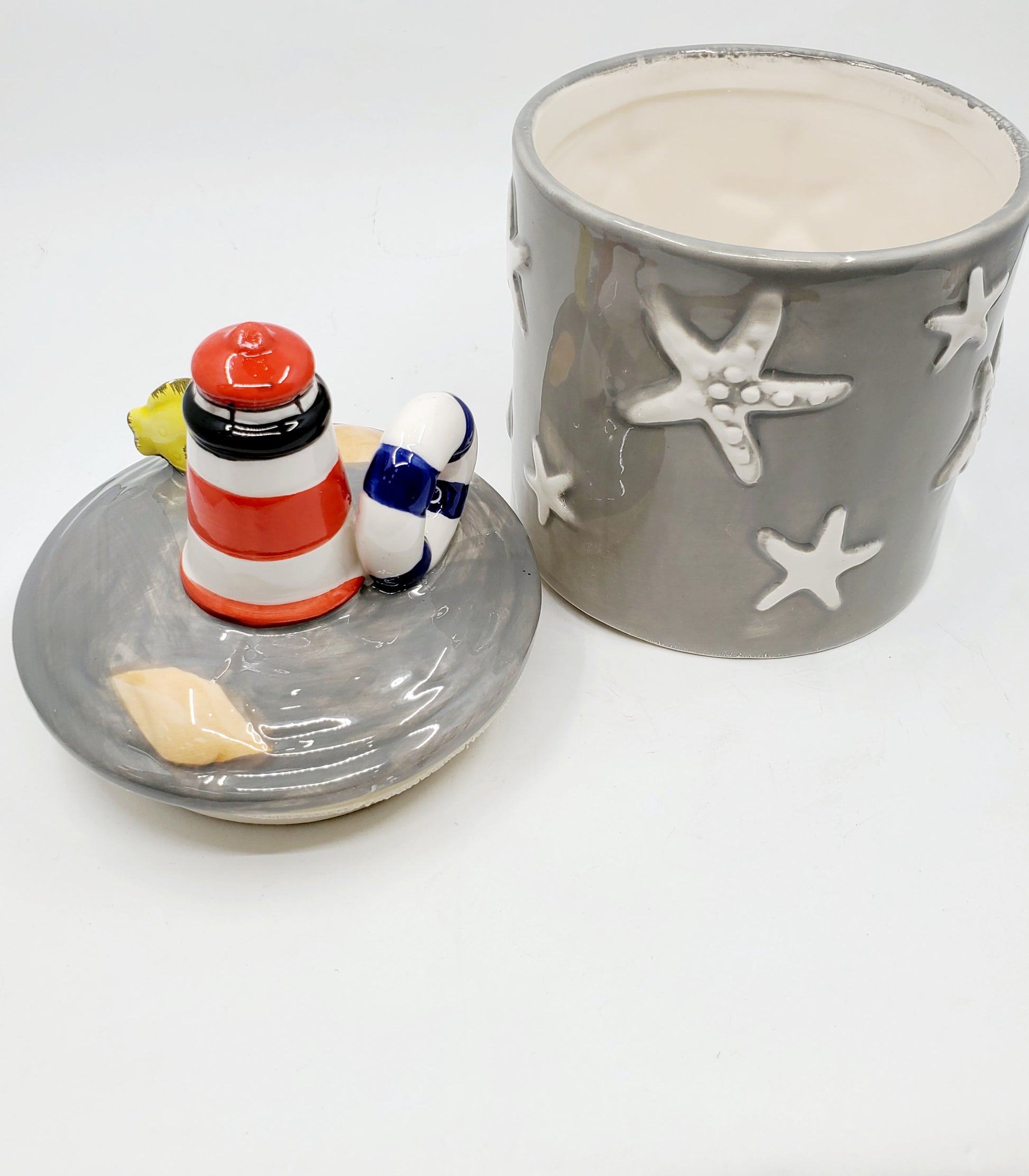 Ceramic Canister, Nautical Theme. - Nile Palace Treasures ceramic-canster, 